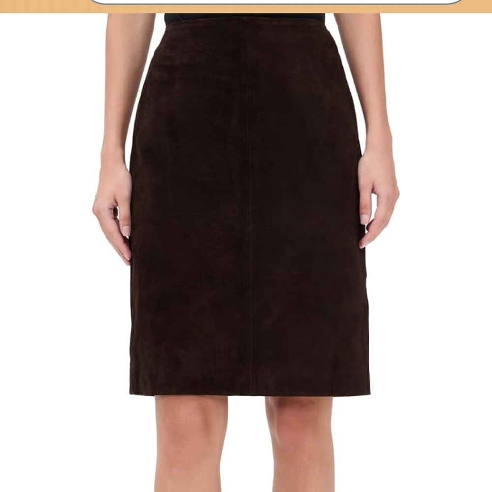 FoxRun. Elegant Black Suede Skirt. Size 9. NWT.